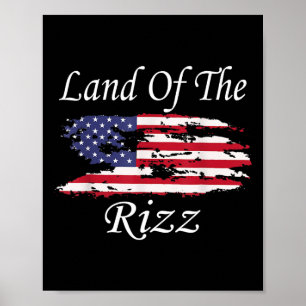 Poster Terra Do Rizz Divertido Patriótico Trump 4 De Julh