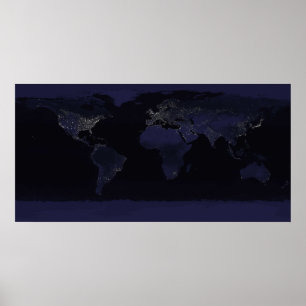Poster Terra em a noite