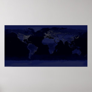 Poster Terra em a noite