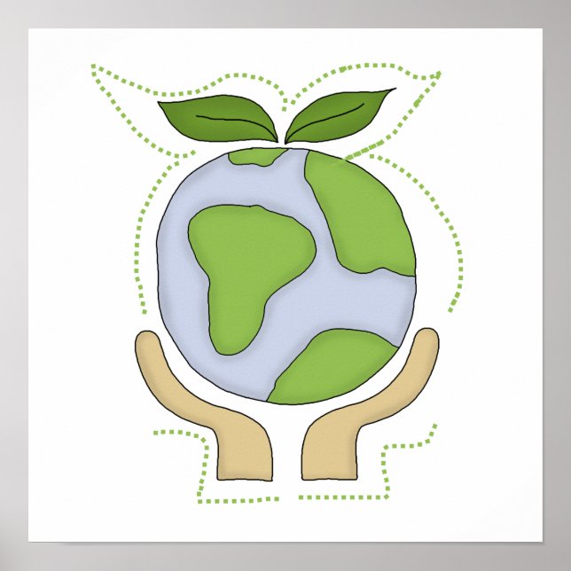 Poster Terra em nossas mãos T-shirts e presentes (Frente)