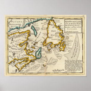 Poster Terra encontrada nova, baía de Laurence da rua,