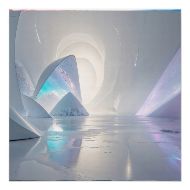 Pôster Terra Fantástica de Sonhos Surreais e Futuros Cave (Frente)