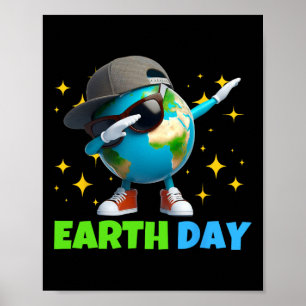 Poster Terra Feliz Dia Engraçado Dia da Terra Crianças Cr