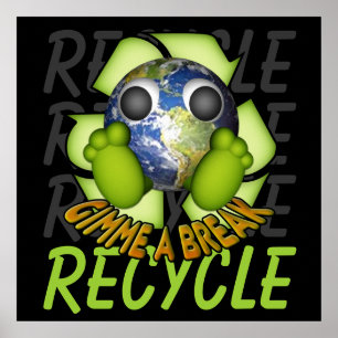 Poster Terra limpa - reciclar