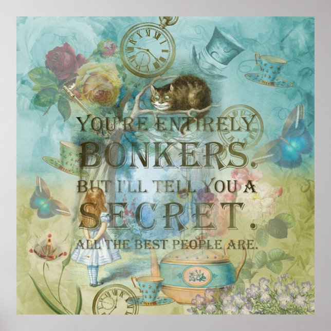 Poster Terra-Maravilha - Citação dos Bonkers - Alice no P (Frente)