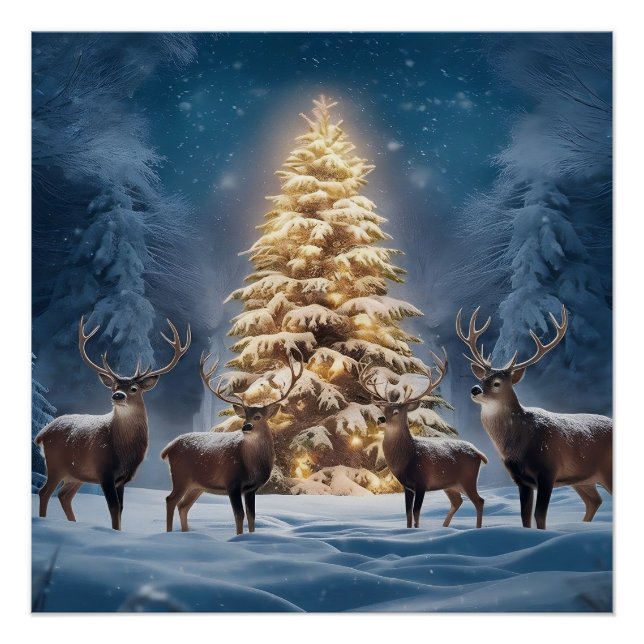 Pôster Terra-Maravilha de inverno com Amigos Festivos 3DC (Frente)