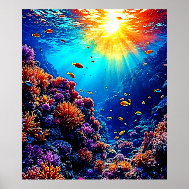 Poster Terra Maravilha do Coral Sunlit (Frente)