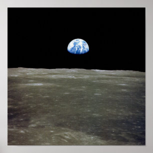 Poster Terra no Espaço vista da Lua