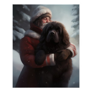 Pôster Terra Nova Com Papai Noel Natal Festivo 