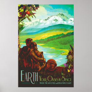 Poster TERRA O seu oásis no espaço Visões do futuro da