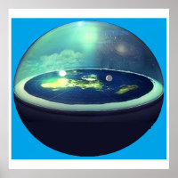 Terra plana com domePoster
