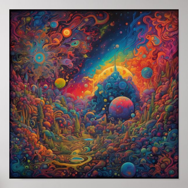 Poster Terra Psicodélica Desconhecida (Frente)