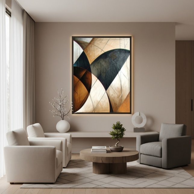 Poster Terra Texturizada Geométrica Abstrata Moderna (Criador carregado)