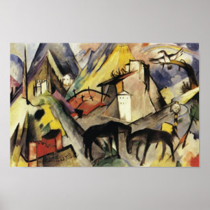 Pôster Terra Tirol de Unfortunte por Franz Marc
