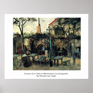 Pôster Terrace de um Café em Montmartre La Guinguette