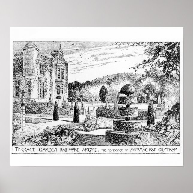 Poster Terrace Garden Ballimore, Argyle, de Thomas Maws (Frente)