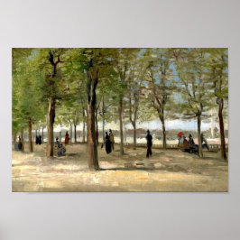 Poster Terrace in Luxembourg Gardens (1886) Van Gogh Art