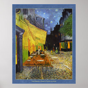 Poster Terraço do café na noite por Van Gogh