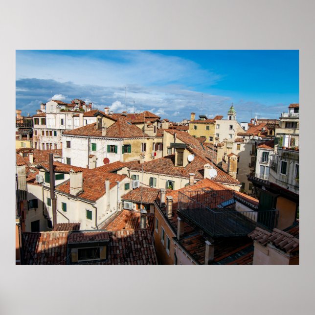 Poster Terraços e Telhados Venezianos (Frente)
