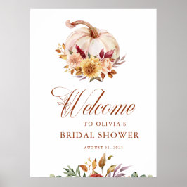 Poster Terracota em Ferrugem Floral com Grama de Pampas e