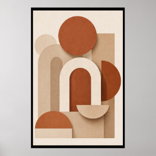 Poster Terracota Geométrico Minimalista