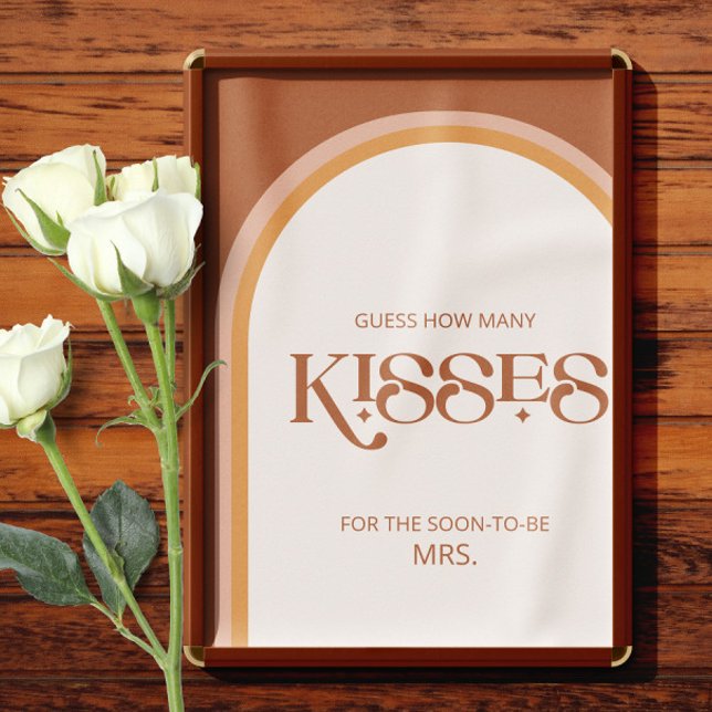 Poster Terracotta Arch adivinha quantos beija o jogo de n (Criador carregado)