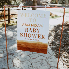 Poster Terracotta Boho Abstract Desert Welcome Sign