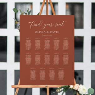 Poster Terracotta Boho Elegante 14 Gráfico de Assentos de