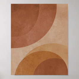 Poster Terracotta Circles - Minimalist Geometric