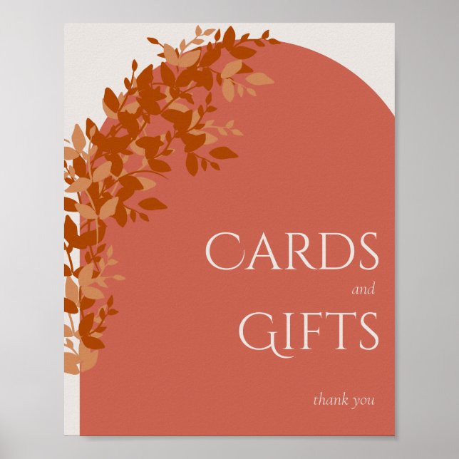 Poster Terracotta Deixa Cartões e Sinais de Presente Mode (Frente)