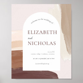 Poster Terracotta Espicado Moderno | Sinal de boas-vindas