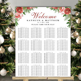 Poster Terracotta Floral Bough Wedding 16 Mesa Seating