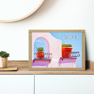 Pôster Terracotta Haven, de Capri: Muro Adornada Itália