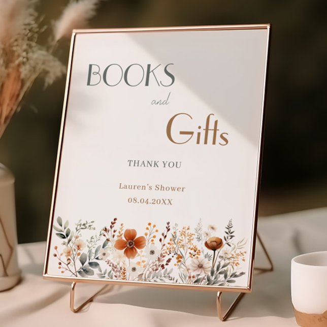 Poster Terracotta Livros de Chás de fraldas de flor selva (Criador carregado)