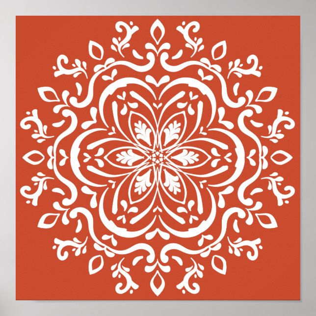 Poster Terracotta Mandala (Frente)