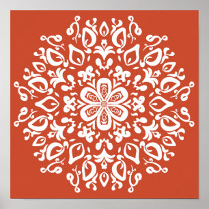 Pôster Terracotta Mandala