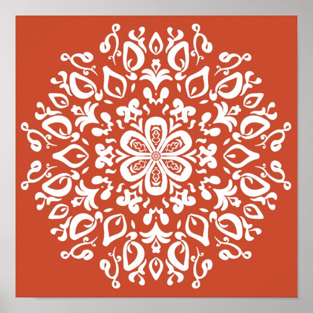 Pôster Terracotta Mandala (Frente)