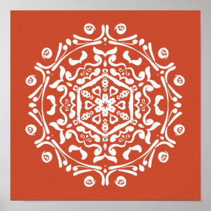 Pôster Terracotta Mandala