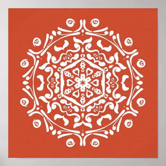 Pôster Terracotta Mandala (Frente)