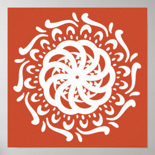 Pôster Terracotta Mandala