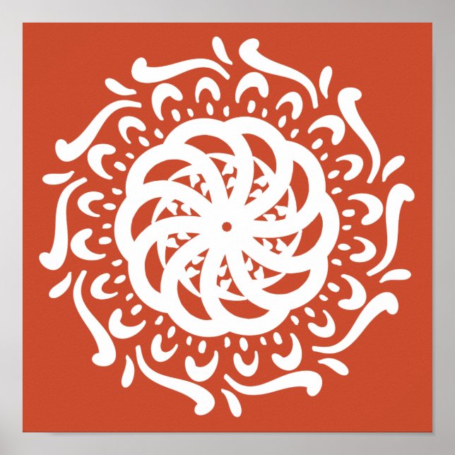 Pôster Terracotta Mandala (Frente)