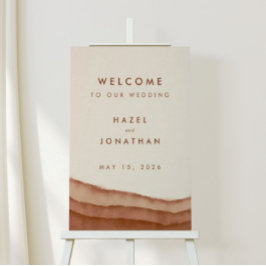 Poster Terracotta Ombre | Minimalist Boho Wedding Welcome
