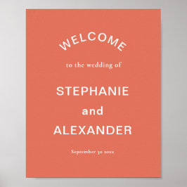 Poster Terracotta Personalizado Simples Bem-vindo ao Post