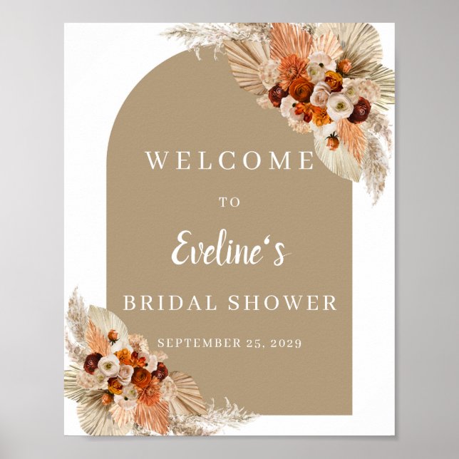 Poster Terracotta queimou laranja burgundy sinal de boas- (Frente)