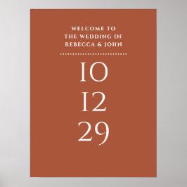 Poster Terracotta Sinal de Boas-vindas