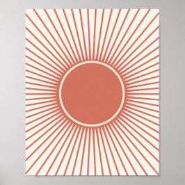 Poster Terracotta sunburst