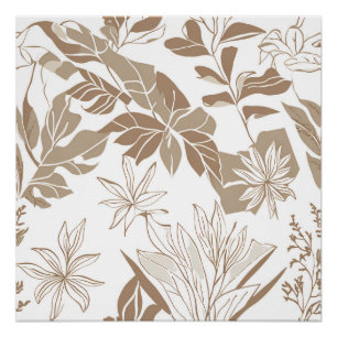 Pôster Terracotta Wildflower Boho Primavera Wall Art Russ