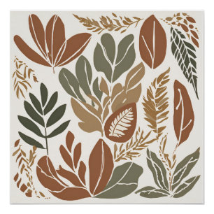Pôster Terracotta Wildflower Boho Primavera Wall Art Russ