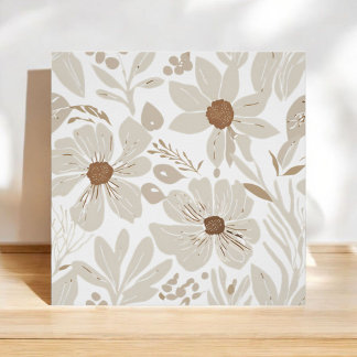 Pôster Terracotta Wildflower Boho Primavera Wall Art Russ