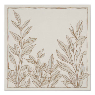 Pôster Terracotta Wildflower Boho Primavera Wall Art Russ